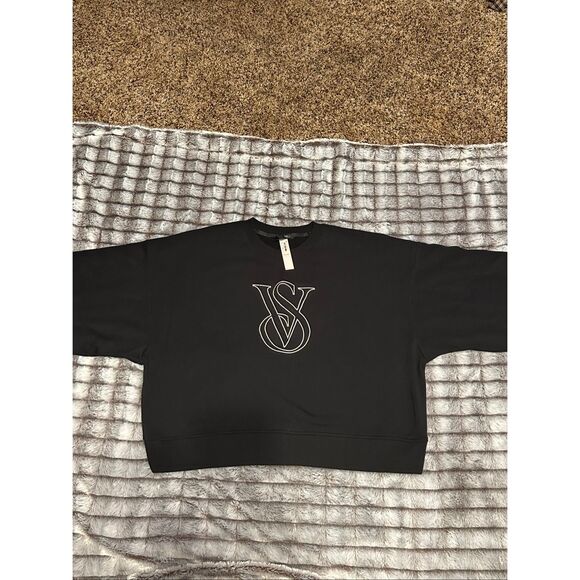 NWT Victoria's Secret Black Sweatshirt Size XXL - Picture 8 of 9